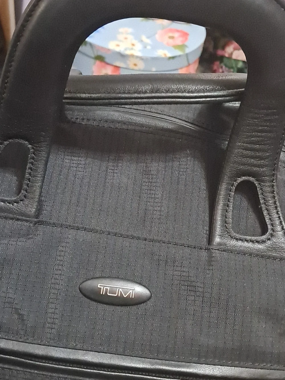 Tumi Black Travel Duffel with Top Handles And Detachable Long Carry Strap